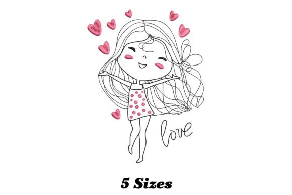 Beautiful Cute Girl Heart Embroidery Review