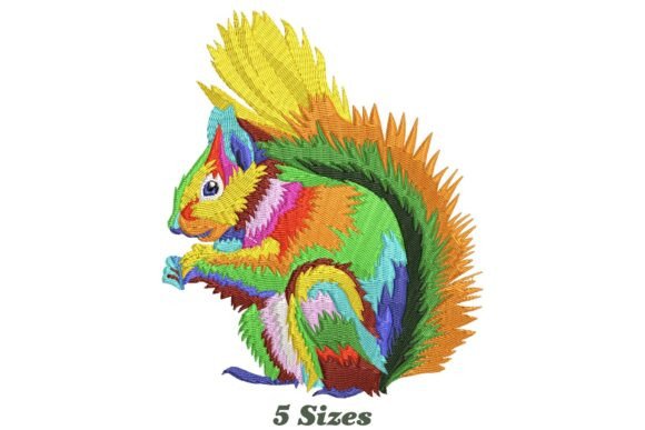 Colorful Squirrel Head Embroidery Review