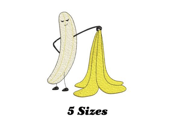 Eat Me Funny Banana Embroidery