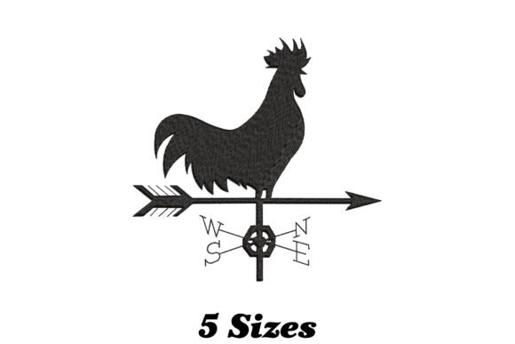 Funny Rooster Weathervane Embroidery Review